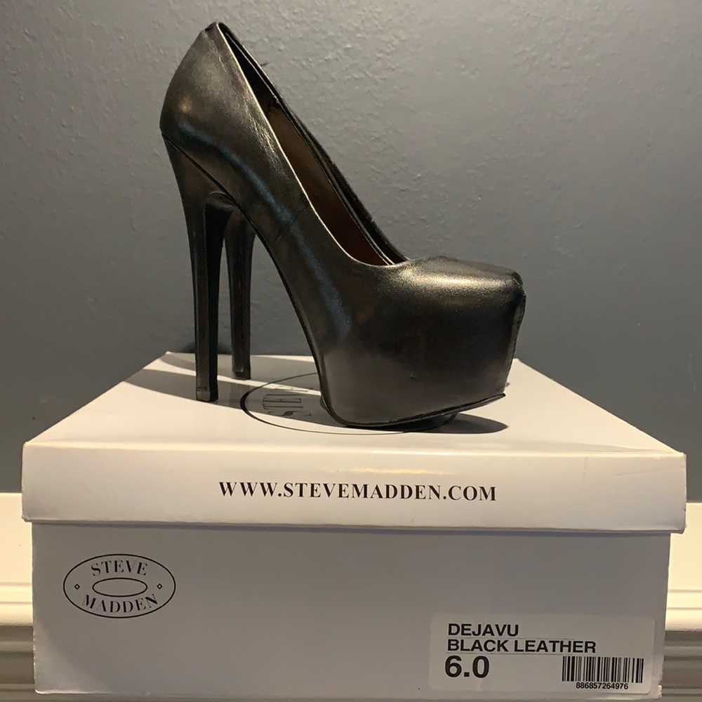 Steve Madden Dejavu Black Leather